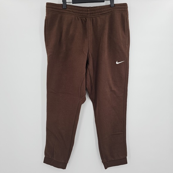Nike Mens Jogger Sweatpants Size XXL Brown Pull On Drawstring Pockets - Picture 1 of 12